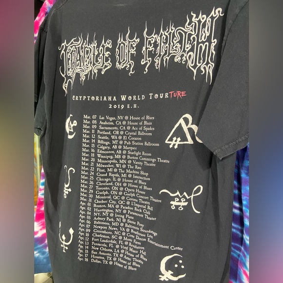 Cradle of filth 2019 Cryptoriana world tour band tee - Picture 4 of 4